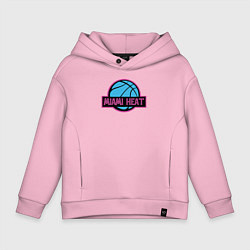 Толстовка оверсайз детская Miami Heat team, цвет: светло-розовый