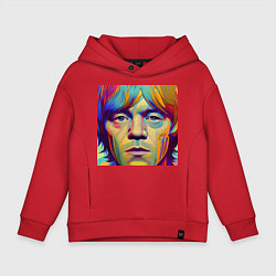 Толстовка оверсайз детская Brian Jones Digital Portret, цвет: красный