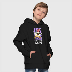 Толстовка оверсайз детская Chicken Gun - Game, цвет: черный — фото 2
