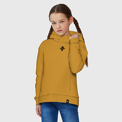 Толстовка оверсайз детская ВДВ символ логотип, цвет: горчичный — фото 2