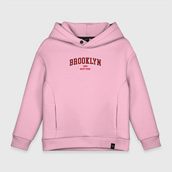 Толстовка оверсайз детская Brooklyn New York, цвет: светло-розовый