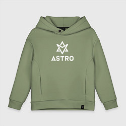 Толстовка оверсайз детская Astro logo, цвет: авокадо