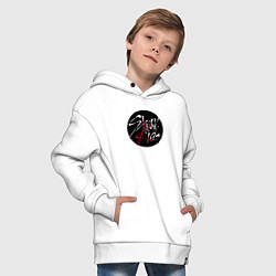 Толстовка оверсайз детская Stray Kids logo, цвет: белый — фото 2