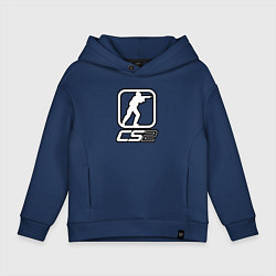 Толстовка оверсайз детская CS2 logo, цвет: тёмно-синий