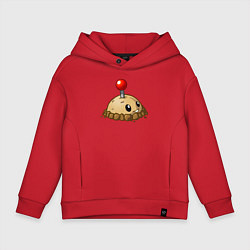 Толстовка оверсайз детская Картофельная мина, цвет: красный