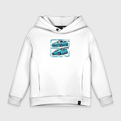 Толстовка оверсайз детская Toyota GT86 Rocket bunny, цвет: белый