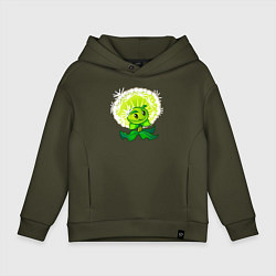 Толстовка оверсайз детская PvZ Одуванчик, цвет: хаки