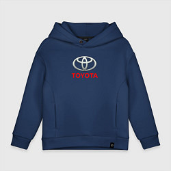 Толстовка оверсайз детская Toyota sport auto brend, цвет: тёмно-синий