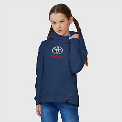 Толстовка оверсайз детская Toyota sport auto brend, цвет: тёмно-синий — фото 2