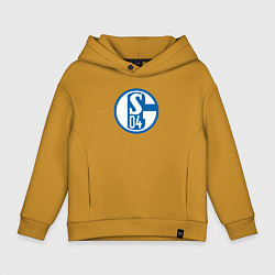 Толстовка оверсайз детская Schalke 04 fc club, цвет: горчичный