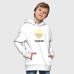Толстовка оверсайз детская Инадзума из Геншин Импакт, цвет: белый — фото 2