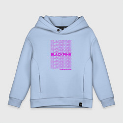 Толстовка оверсайз детская Blackpink kpop - музыкальная группа из Кореи, цвет: мягкое небо