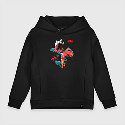 Толстовка оверсайз детская Akira киберпанк аниме и манга, цвет: черный
