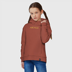 Толстовка оверсайз детская Argylle logo, цвет: кирпичный — фото 2