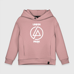 Толстовка оверсайз детская Linkin Park logo, цвет: пыльно-розовый