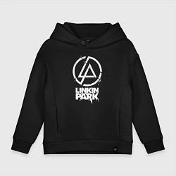 Толстовка оверсайз детская Linkin Park - white, цвет: черный