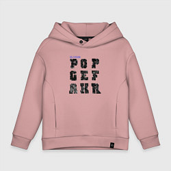 Толстовка оверсайз детская Devision - Popgefahr, цвет: пыльно-розовый