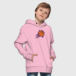 Толстовка оверсайз детская Phoehix Suns game, цвет: светло-розовый — фото 2