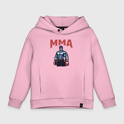 Толстовка оверсайз детская MMA боец, цвет: светло-розовый