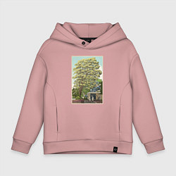Толстовка оверсайз детская Хаяо Миядзаки - studio ghibli, цвет: пыльно-розовый