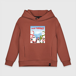 Толстовка оверсайз детская Мы идем в 2024, цвет: кирпичный