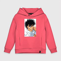 Толстовка оверсайз детская Иппо Боксер, цвет: коралловый