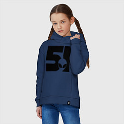Толстовка оверсайз детская Area 51, цвет: тёмно-синий — фото 2
