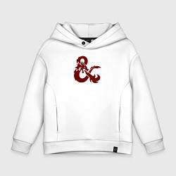 Толстовка оверсайз детская Подземелья и драконы лого, цвет: белый