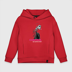 Толстовка оверсайз детская Joy Division - Control film, цвет: красный