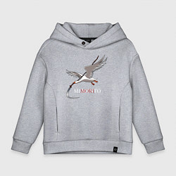 Детское худи оверсайз Гусь с косой летит