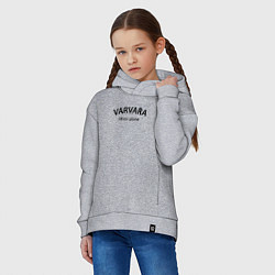 Толстовка оверсайз детская Varvara never alone - motto, цвет: меланж — фото 2