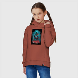 Толстовка оверсайз детская Assassins creed тайные секреты, цвет: кирпичный — фото 2