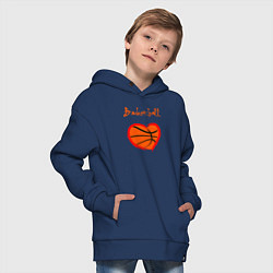 Толстовка оверсайз детская Basket love, цвет: тёмно-синий — фото 2