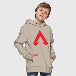 Толстовка оверсайз детская Logo apex legends, цвет: миндальный — фото 2
