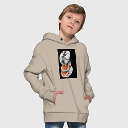 Толстовка оверсайз детская Планета из фруктов, цвет: миндальный — фото 2