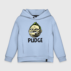 Толстовка оверсайз детская Pudge Face, цвет: мягкое небо