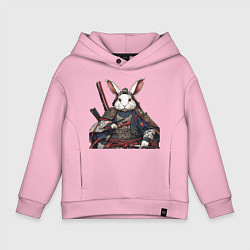 Толстовка оверсайз детская Самурай Кроль, цвет: светло-розовый