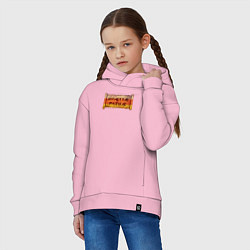 Толстовка оверсайз детская Иратта разма, цвет: светло-розовый — фото 2