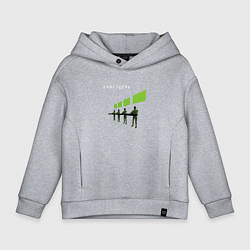 Толстовка оверсайз детская Kraftwerk - Robots scene, цвет: меланж