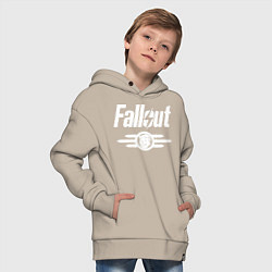 Толстовка оверсайз детская Fallout - vault 33, цвет: миндальный — фото 2