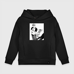 Толстовка оверсайз детская Эйкити Онидзука учитель, цвет: черный