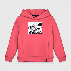 Толстовка оверсайз детская Магия и мускулы Ланс Краун, цвет: коралловый