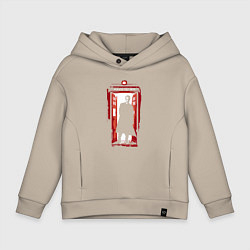 Толстовка оверсайз детская Tardis red, цвет: миндальный