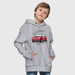 Толстовка оверсайз детская Mini Cooper, цвет: меланж — фото 2
