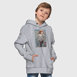 Толстовка оверсайз детская Реинкарнация безработного Эрис Бореас Грейрат мечн, цвет: меланж — фото 2