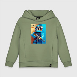 Детское худи оверсайз Counter Strike and Minecraft - collaboration