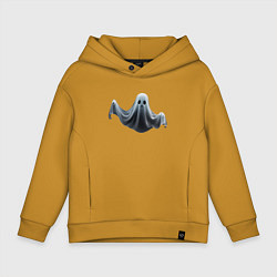 Толстовка оверсайз детская Привидение Икс, цвет: горчичный