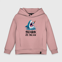 Детское худи оверсайз Shark ice cream - ai art