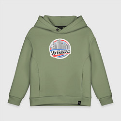 Толстовка оверсайз детская Сан-Франциско, цвет: авокадо