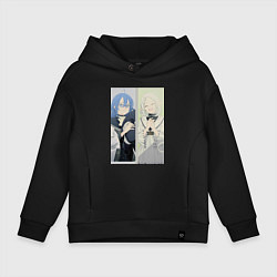 Толстовка оверсайз детская Реинкарнация безработного Рокси Мигурдия Сильфиетт, цвет: черный